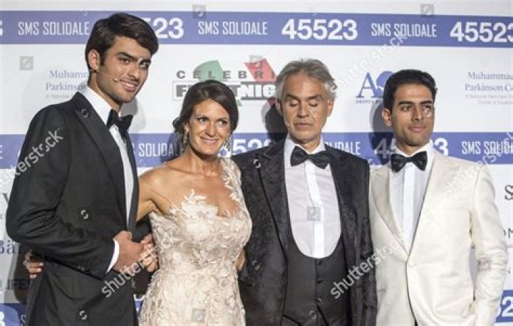 Andrea Bocelli Wife Veronica Sons Amos Editorial Stock Photo Stock