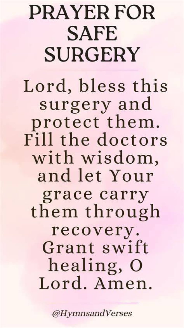 Prayer for safe surgery