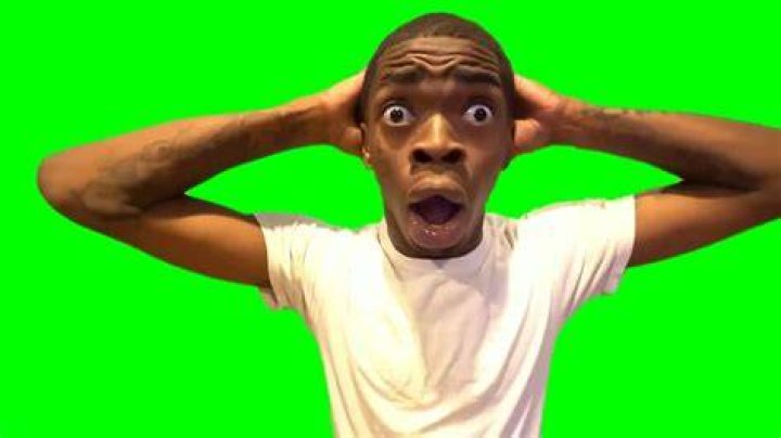 Shocked Guy Guy Twitter Reaction Meme (Green Screen) CreatorSet